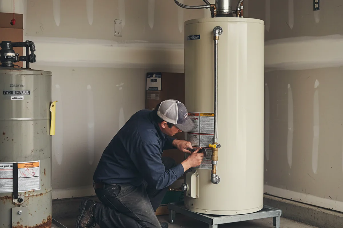 Water heater and shutoff valve replacement in Byers